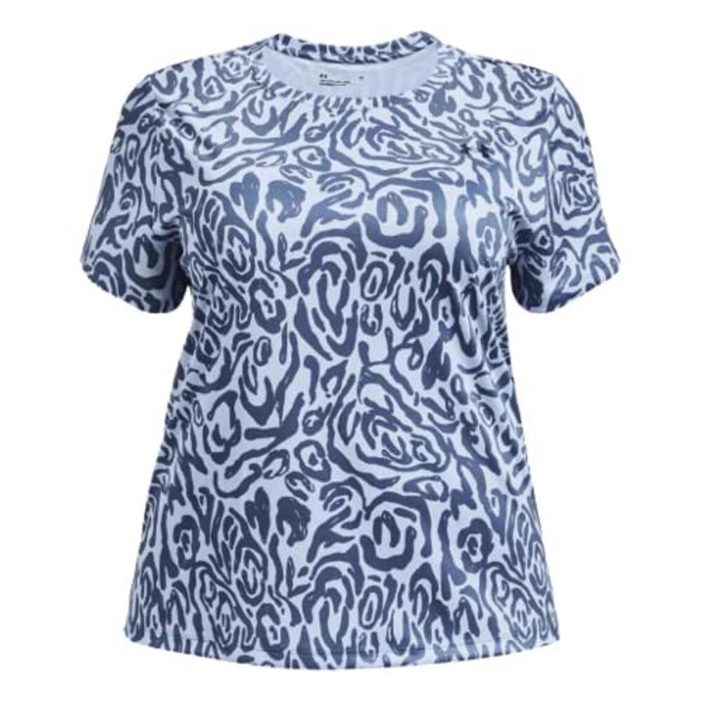 Under Armour Plus Womens UA Velocity Print Short Sleeve Shirt (XXL, Isotope B...